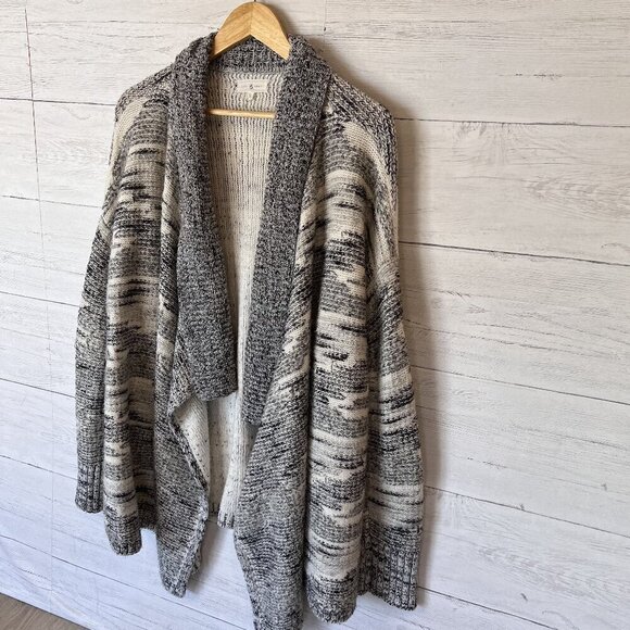 Lou & Grey Sweater Womens Size Large Black, Gray & White Wool & Mohair Cardigan - Picture 5 of 14